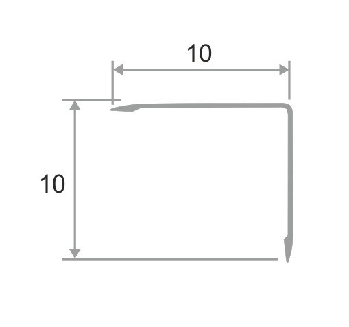 Алюминиевый уголок 10х10 мм ПН-10х10 бронза светлая глянец 2,7 м