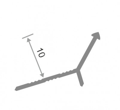 Алюминиевый Y-образный профиль мерседес ПО-Y001 серебро глянец 2,7 м