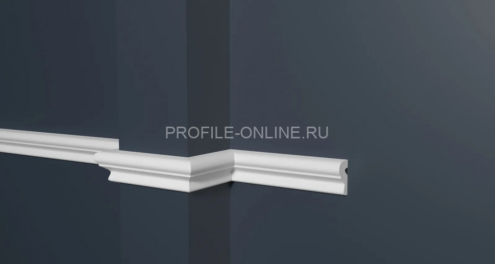 Декоративный молдинг 22х12 мм Decor-Dizayn DD605 полистирол белый, под покраску 2 м