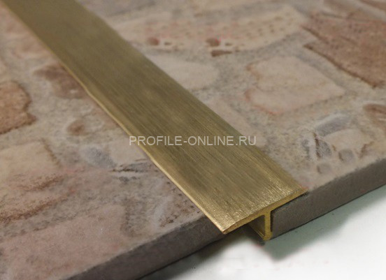 Т-профиль латунный 13 мм ЛПТ-13 браш 2,7 м