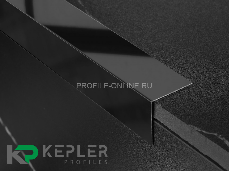 Равнополочный уголок 30х30 мм из нержавеющей стали SS 304 FSAP002-30-BP S.S.304 черный полированный 3 м