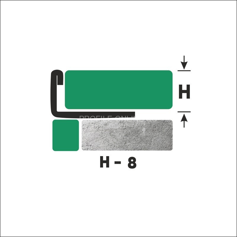 Нержавеющий L-образный профиль стальной 8 мм FG 8 S сатинированная сталь 270 см