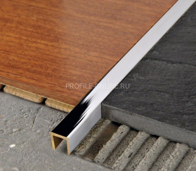 Латунный П-профиль 10Х10 Progress Profiles PCLOC 10 хром 2,7 м