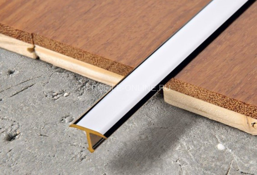 Латунный Т-профиль с закругленными краями SP 1409 OC 14х9 хром 2,7м