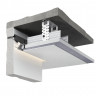 Потолочный теневой плинтус алюминиевый Decaro Engineering D005A Black черный с возможностью LED подсветки 2м