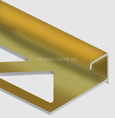 Алюминиевый С-образный профиль угловой 12 мм PV55-12 песок матовый 2,7 м