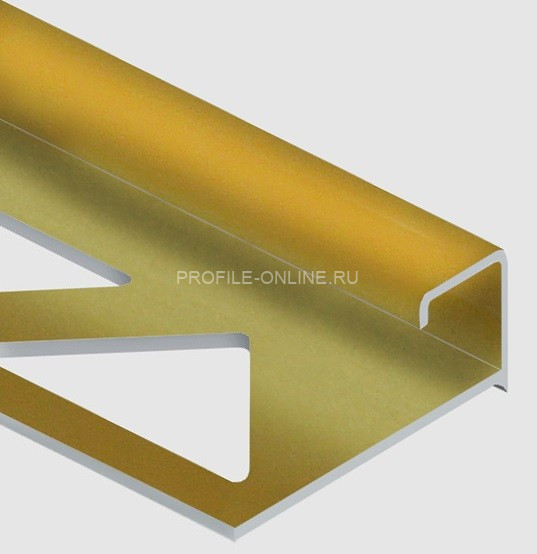 Алюминиевый С-образный профиль угловой 12 мм PV55-12 песок матовый 2,7 м