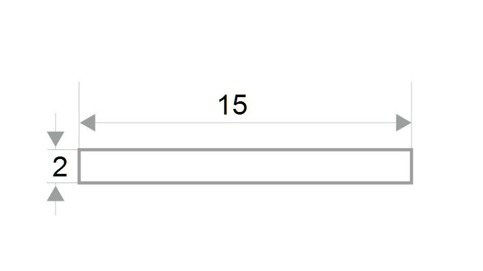 Алюминиевая полоса 15 мм черный муар (толщина полосы 2 мм) 3м