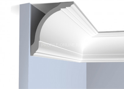 Потолочный плинтус 76х90 мм HiWood A118 белый 200 см