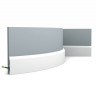 Гибкий плинтус для пола Orac Decor Duropolymer SX183F белый дюрополимер 75х13 мм 200 см