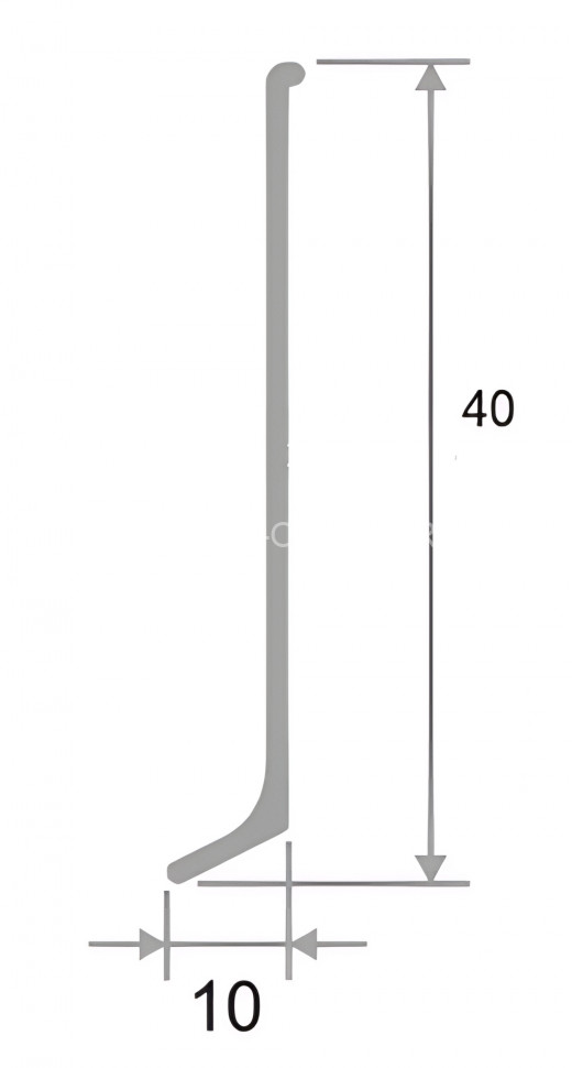 Соединитель для плинтуса Евротрим L-40 алюминий золото