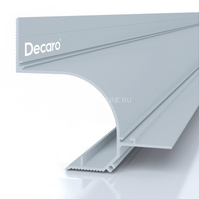 Потолочный теневой плинтус алюминиевый Decaro Engineering D006 под покраску с возможностью LED подсветки 2м