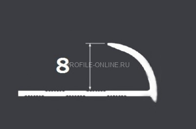 Алюминиевый С-образный профиль гибкий 8 мм PV19-06 бронза матовая 2,7 м