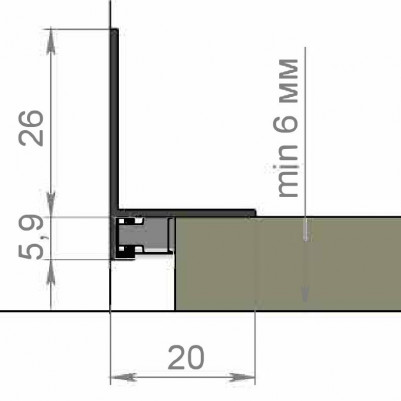 Микроплинтус алюминиевый Диал МП-32 серебро 3 м