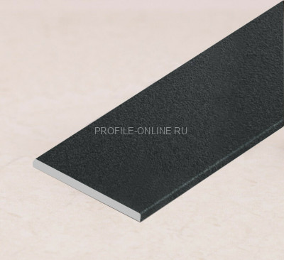 Алюминиевая полоса 20 мм антрацит муар (толщина полосы 1,6 мм) 2,5м