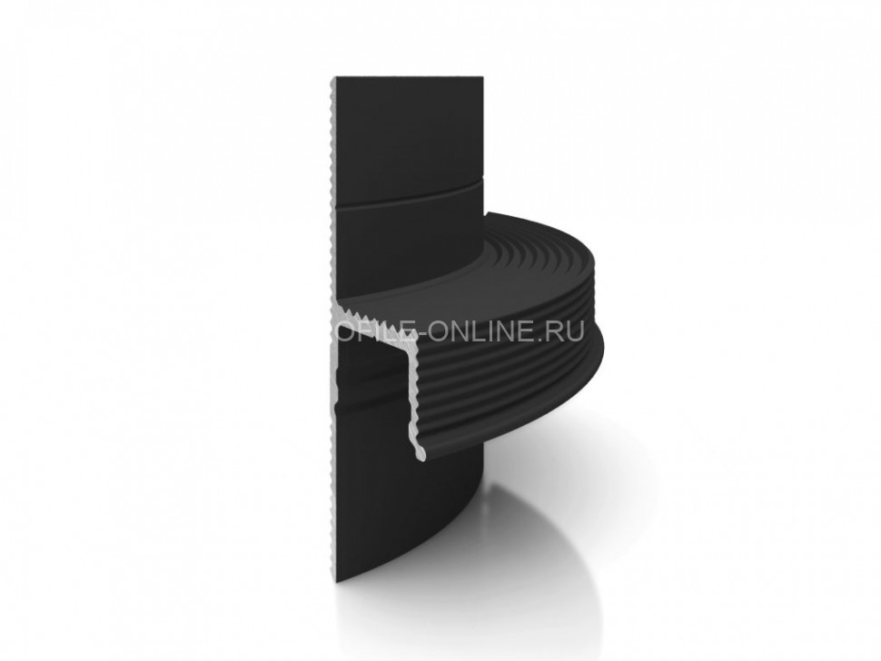 Радиусный элемент на внешний угол D002 R100 мм Decaro D002R100 черный