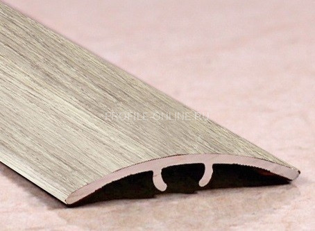 Алюминиевый порог одноуровневый ламинированный 30 мм ПО-31 215 дуб карамель 2,7 м