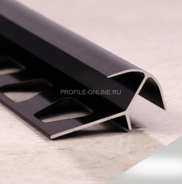 Алюминиевый профиль для наружных углов закладной ПО-12х12 серебро глянец 2,7 м