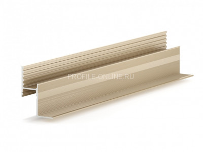 Теневая рейка 46.3х27.7 мм алюминиевая разноуровневая под подсветку Laconistiq Multilevel светлое золото 300 см