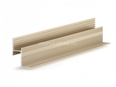 Теневая рейка 46.3х27.7 мм алюминиевая разноуровневая под подсветку Laconistiq Multilevel светлое золото 300 см