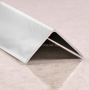 Уголок алюминиевый 15х15 мм ПН-15х15 серебро глянец браш 2,7 м