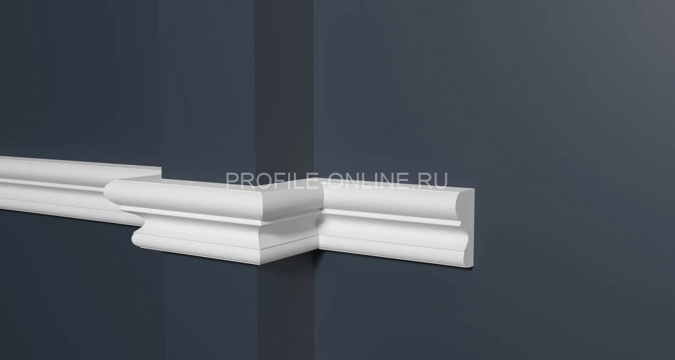 Декоративный молдинг 35х20 мм Decor-Dizayn DD607 полистирол белый, под покраску 2 м