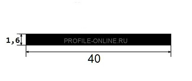 Полоса алюминиевая 40 серебро 3 м