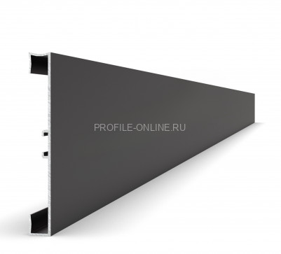 Плинтус с кабель-каналом напольный из алюминия 100 мм Диал 9141 черный 3 м