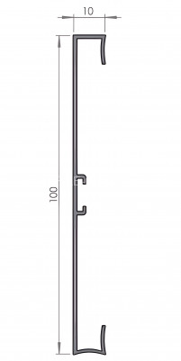 Плинтус с кабель-каналом напольный из алюминия 100 мм Диал 9141 черный 3 м