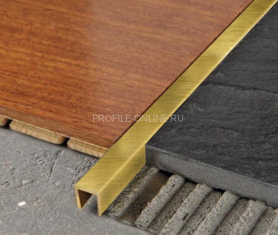 Латунный П-профиль 10Х10 Progress Profiles PСLОS 10 шлифованный 2,7 м