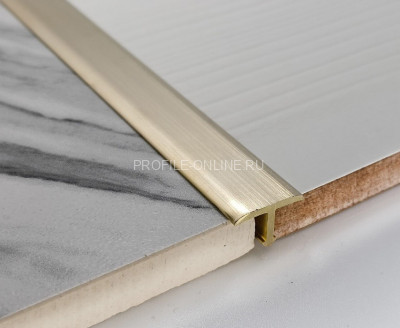 Латунный Т-профиль с закругленными краями SP 1409 OS 14х9 шлифованный 2,7м