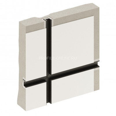 Теневой разделительный профиль алюминиевый Decaro Engineering D007A Black черный с возможностью LED подсветки 3м