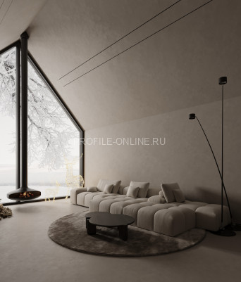 Теневой разделительный профиль алюминиевый Decaro Engineering D007A Black черный с возможностью LED подсветки 3м