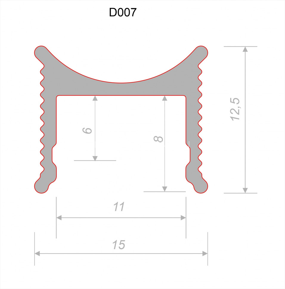 Теневой разделительный профиль алюминиевый Decaro Engineering D007A Black черный с возможностью LED подсветки 3м