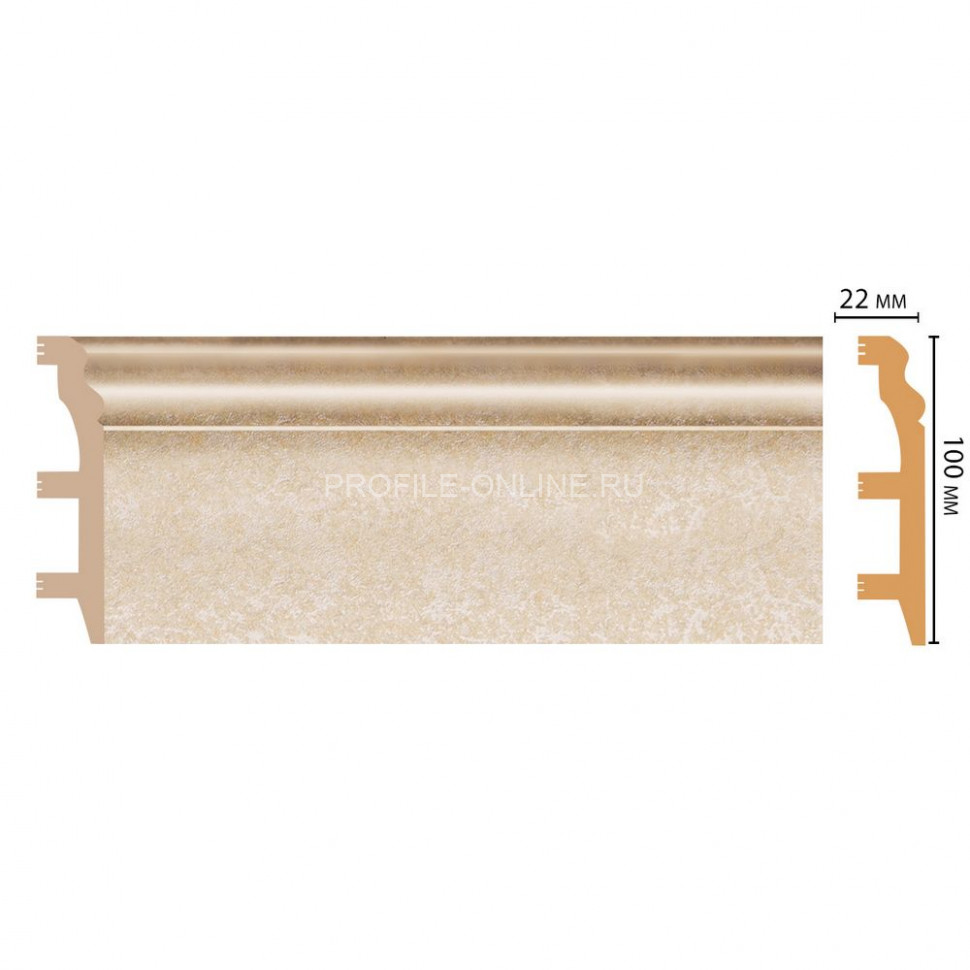 Плинтус напольный Бежевый с перламутром DECOMASTER D232-18DДМ (100x22x2400)