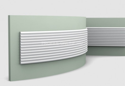 Стеновая декоративная гибкая панель 3D Orac Decor W108F белая полиуретановая 250х18 мм 200 см