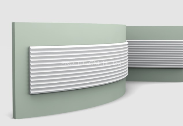 Стеновая декоративная гибкая панель 3D Orac Decor W108F белая полиуретановая 250х18 мм 200 см