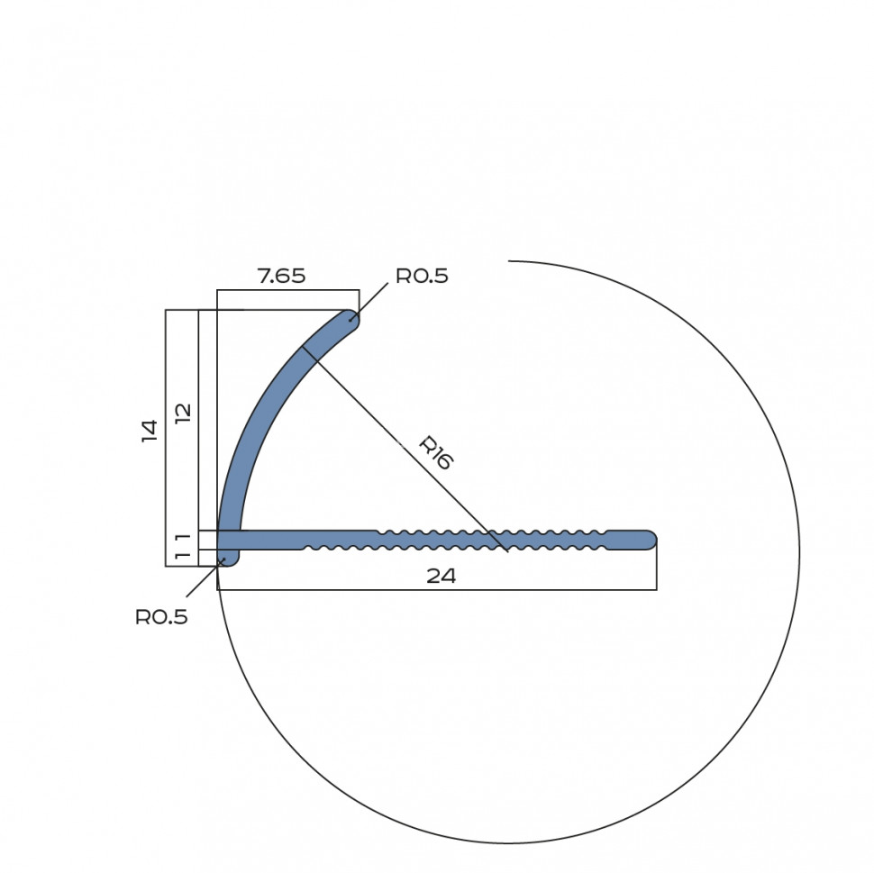 С-образный профиль алюминиевый для плитки алюминиевый гибкий 12 мм NEEXY PV21-41 SW муар белый 2.7 м