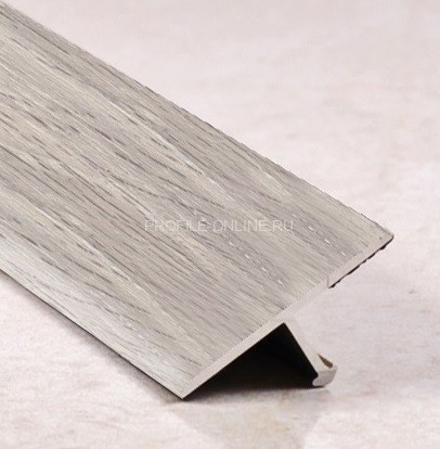 Т-профиль алюминиевый ламинированный 13 мм ПТ-13 213 дуб серый 2,7 м