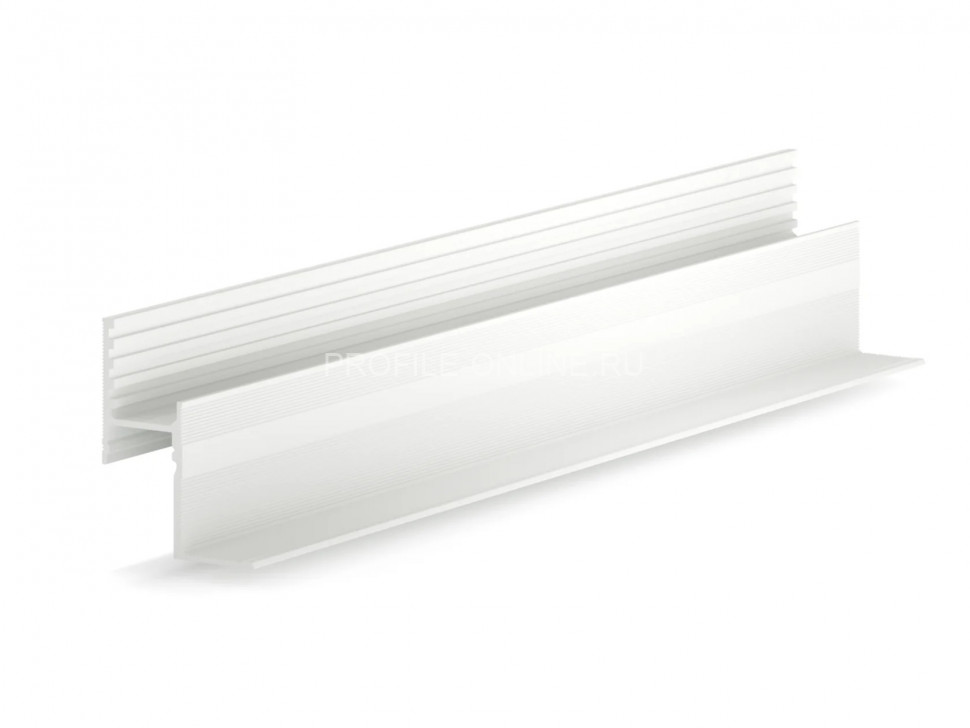 Теневая рейка 46.3х27.7 мм алюминиевая разноуровневая под подсветку Laconistiq Multilevel белый муар 300 см