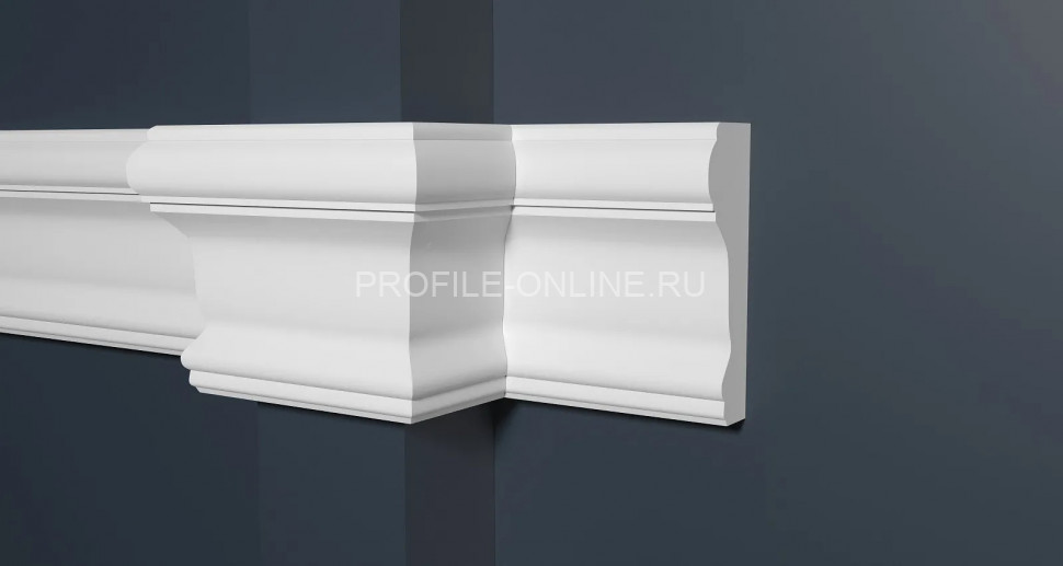 Декоративный молдинг 84х26 мм Decor-Dizayn 147 A полистирол белый, под покраску 2 м