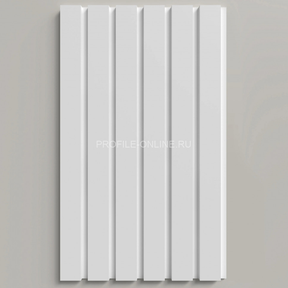 Отделочная стеновая декоративная панель 3D 240х13х2000 мм Decor-Dizayn DD916 из полистирола белая, под покраску 2 м