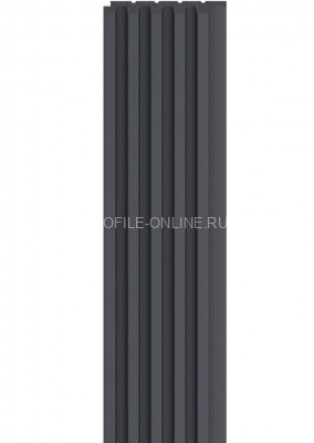 Стеновая реечная панель VOX LINERIO S-LINE антрацит 2650х122х12 мм