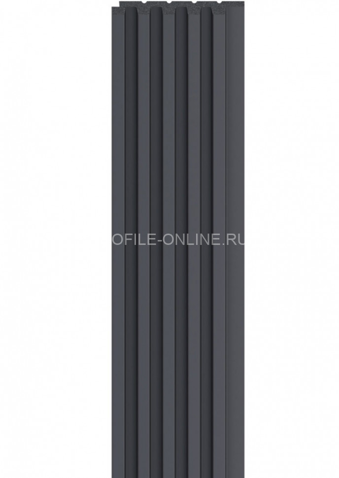 Стеновая реечная панель VOX LINERIO S-LINE антрацит 2650х122х12 мм
