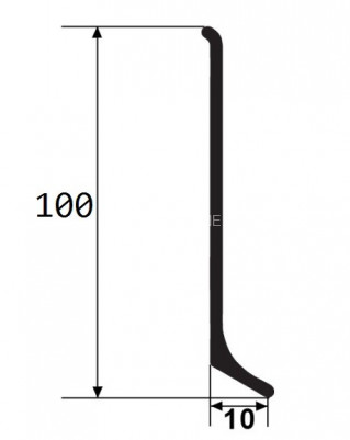 Внутренний уголок для напольного плинтуса ПТ-100 металл серебро