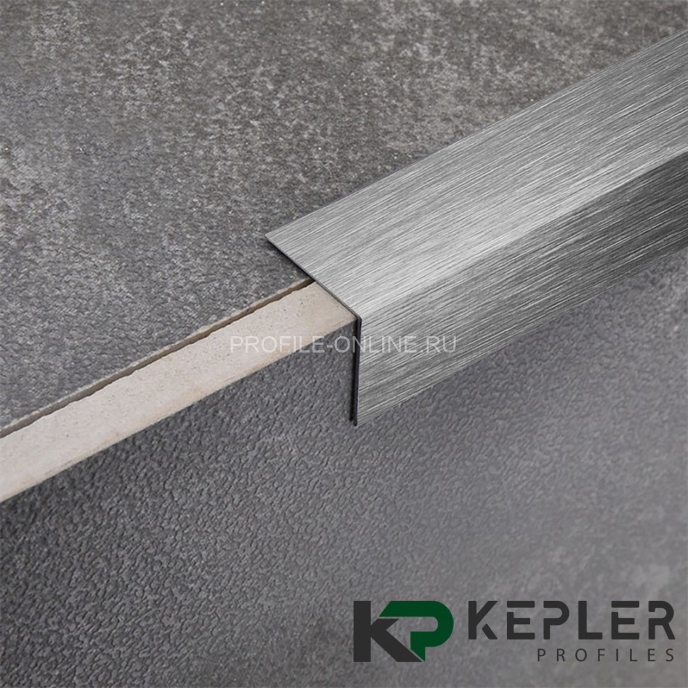 Равнополочный уголок 40х40 мм из нержавеющей стали SS 304 FSAP002-40-S S.S.304 сатинированный 3 м