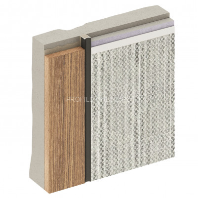 Теневой разделительный профиль алюминиевый Decaro Engineering D008A Black черный 3м