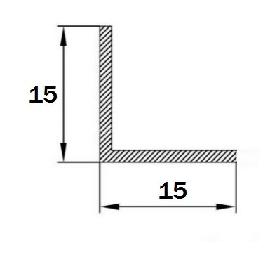 Алюминиевый уголок 15х15 мм PV73-10 коричневый матовый 2,7 м