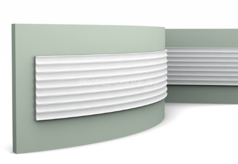 Стеновая декоративная гибкая панель 3D Orac Decor W109F белая полиуретановая 250х13 мм 200 см