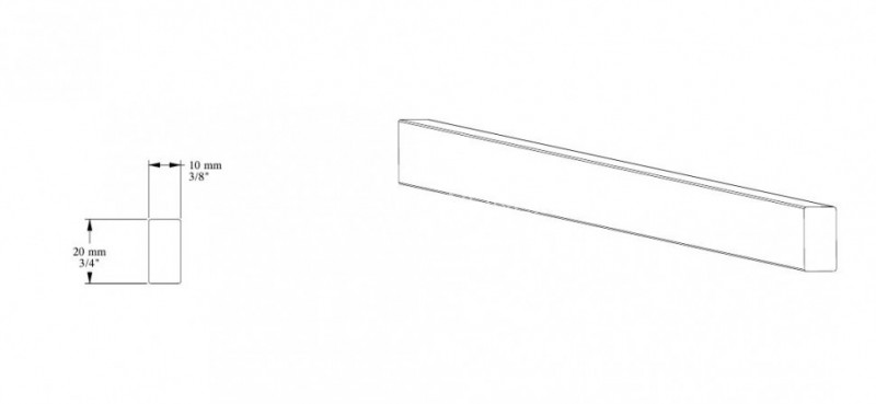 Гибкий плинтус для пола Orac Decor Duropolymer SX194F белый полистирол 20х10 мм 200 см